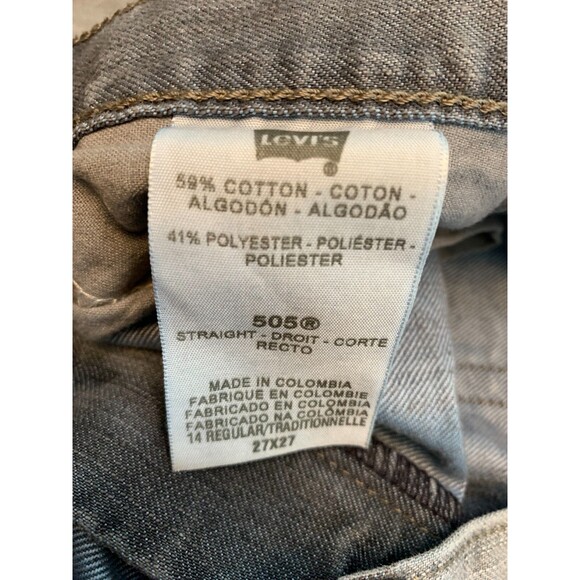 Levis 505 Jeans Womens 14 (27x27) Mid Rise Straight Leg Gray Wash 90s Denim - Picture 4 of 9